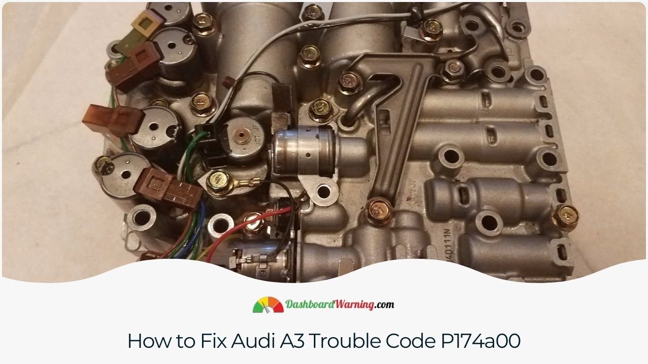 Audi A3 Trouble Code P174a00: Causes and Solutions Step-by-step guidance on resolving the P174a00 trouble code in an Audi A3.