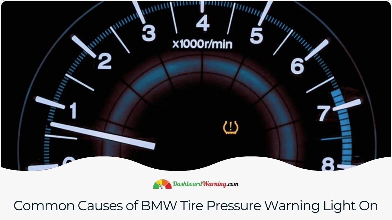 BMW Tire Pressure Warning Light - Reset Steps Typical reasons for activating the tire pressure warning light in BMWs include tire leaks, temperature changes, or sensor malfunctions.