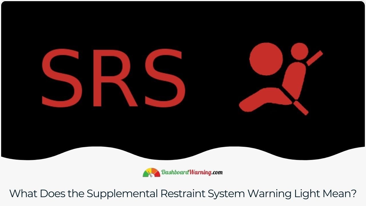 This warning light indicates a potential issue with the vehicle's airbags or seatbelt systems, requiring immediate attention.