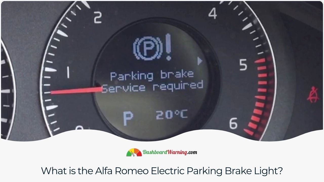 An explanation of the function and purpose of the electric parking brake light in Alfa Romeo vehicles.