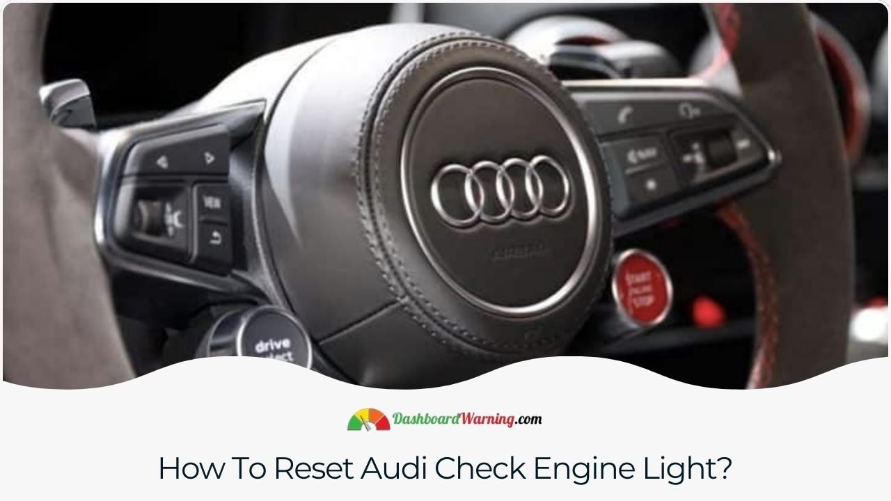 Audi Check Engine Light - Common Causes Resetting the check engine light in an Audi usually involves diagnostic tools or specific vehicle procedures.
