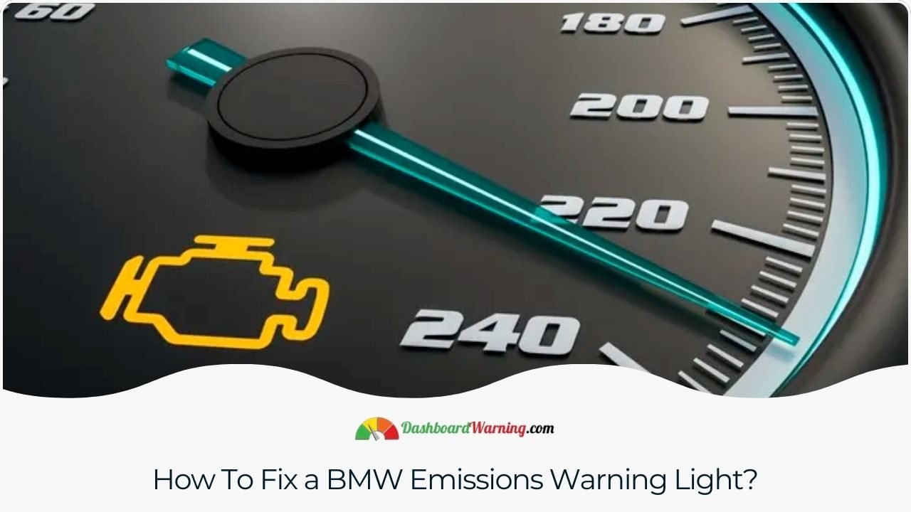 BMW Emissions Warning Light - How to fix it? A guide on troubleshooting and resolving issues related to the emissions warning light in BMW cars.
