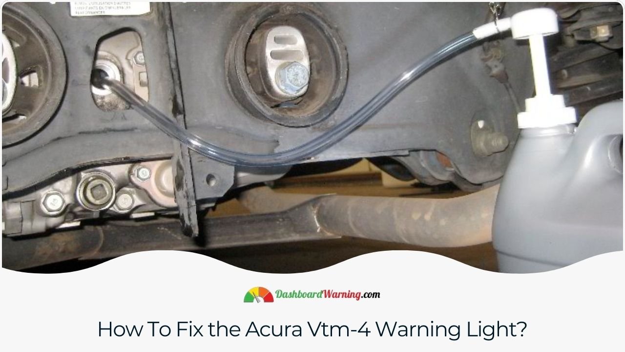 Acura Vtm-4 Warning Light A guide on troubleshooting and resolving issues related to the VTM-4 warning light in Acura cars.