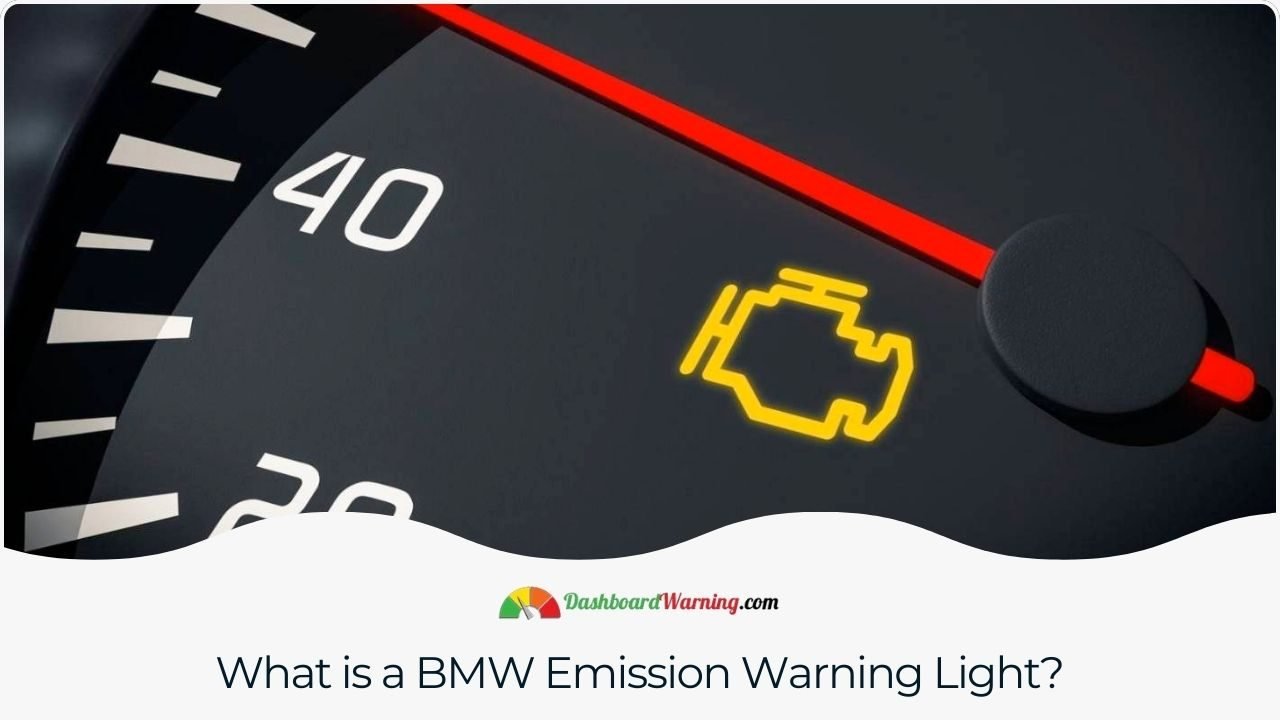 BMW Emissions Warning Light - How to fix it? An explanation of the emission warning light in BMW vehicles, indicating potential emissions system issues.