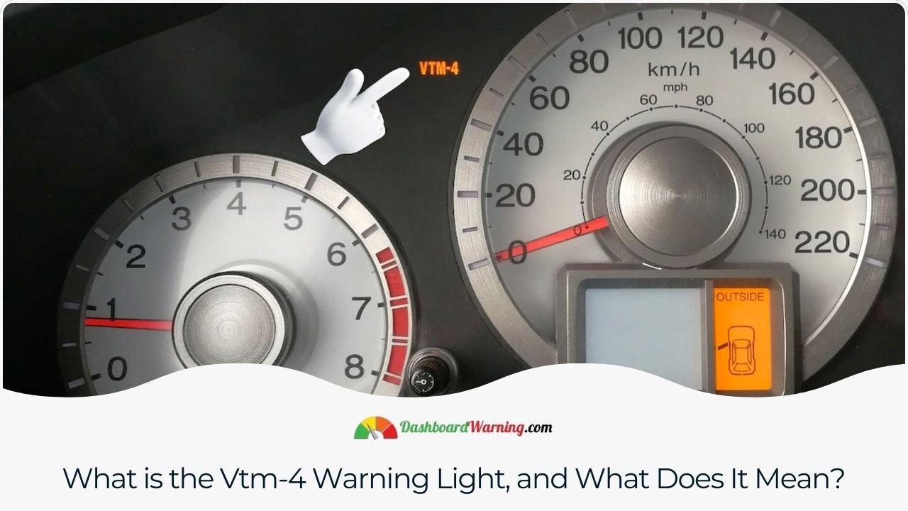 Acura Vtm-4 Warning Light A description of the VTM-4 (Variable Torque Management 4-wheel drive system) warning light and its significance in Acura vehicles.