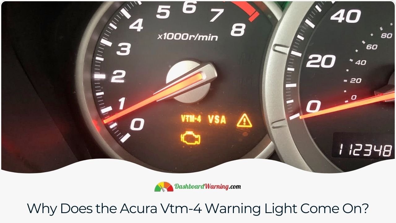 Acura Vtm-4 Warning Light An explanation of potential causes for activating the VTM-4 warning light in Acura vehicles.