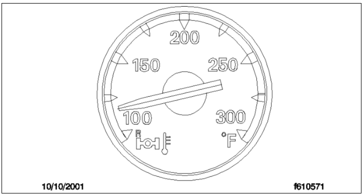 Figure 6.14, Axle Oil Temperature Warning
