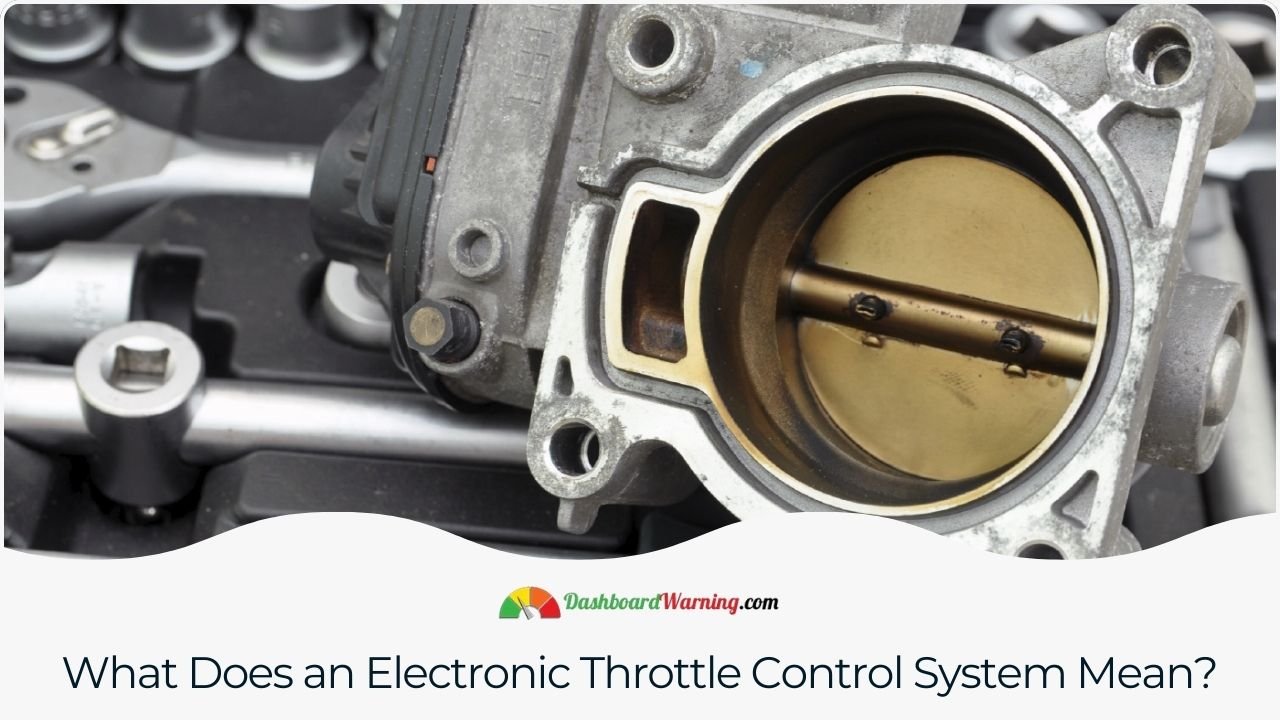 Electronic Throttle Control Warning Light On - Why? A system in modern vehicles electronically controls the throttle valve, replacing manual cable controls for more precise engine power management.