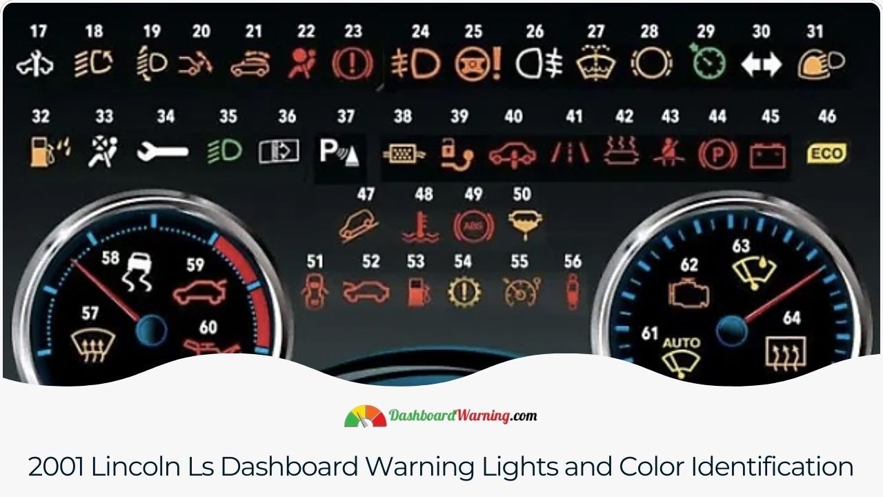 2001 Lincoln Ls Dashboard Lights - Detailed Guide A guide to understanding the various dashboard warning lights and their colors in the 2001 Lincoln LS.