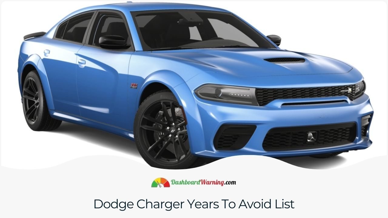Dodge Charger Years To Avoid - 6 Worst Years A list of Dodge Charger model years known for having notable reliability issues or frequent problems.