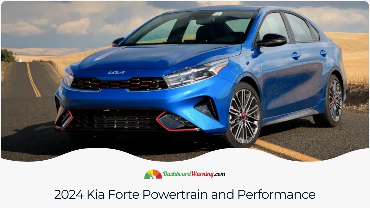 2024 Kia Forte Specs and Price Efficient and powerful performance capabilities of the 2024 Kia Forte, highlighting its engine and handling features.