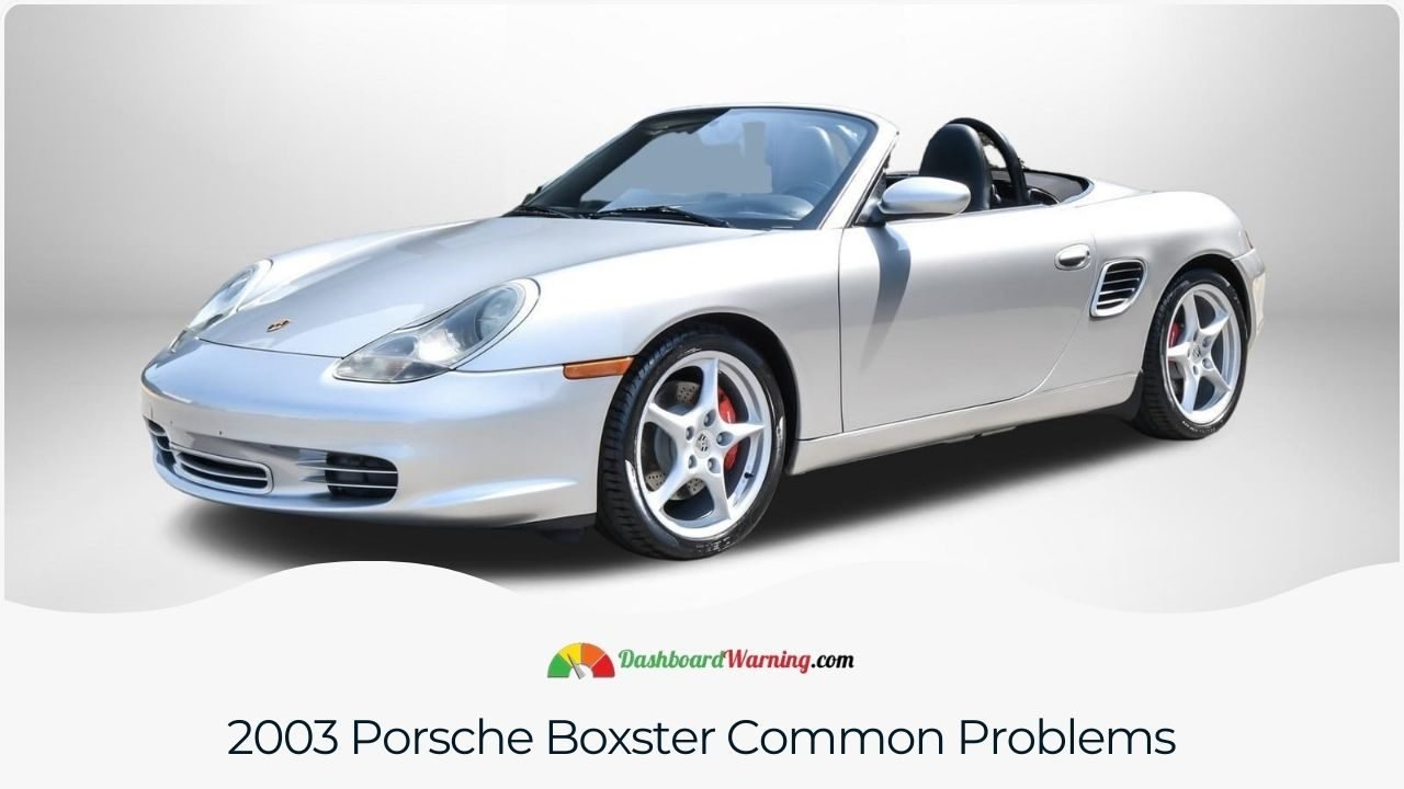 Porsche Boxster Years To Avoid - 7 Worst Years Common challenges faced by owners of the 2003 Porsche Boxster include mechanical faults and wear issues.