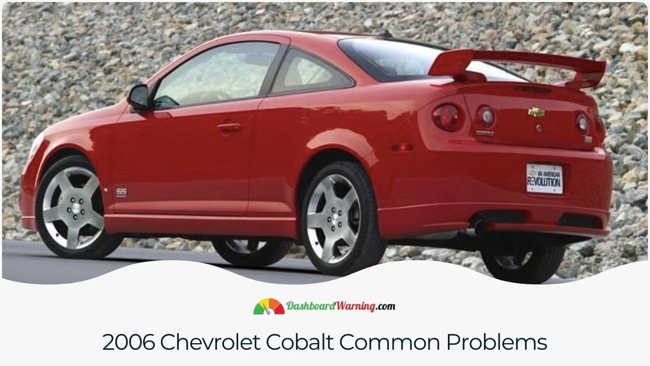 Chevy Cobalt Years To Avoid - 4 Worst Years Common issues with the 2006 Cobalt include fuel pump failures, electrical issues, and steering problems.