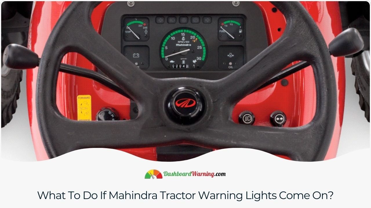 Mahindra Tractor Warning Lights Meaning Advice on appropriate actions to take when warning lights are activated on a Mahindra tractor.