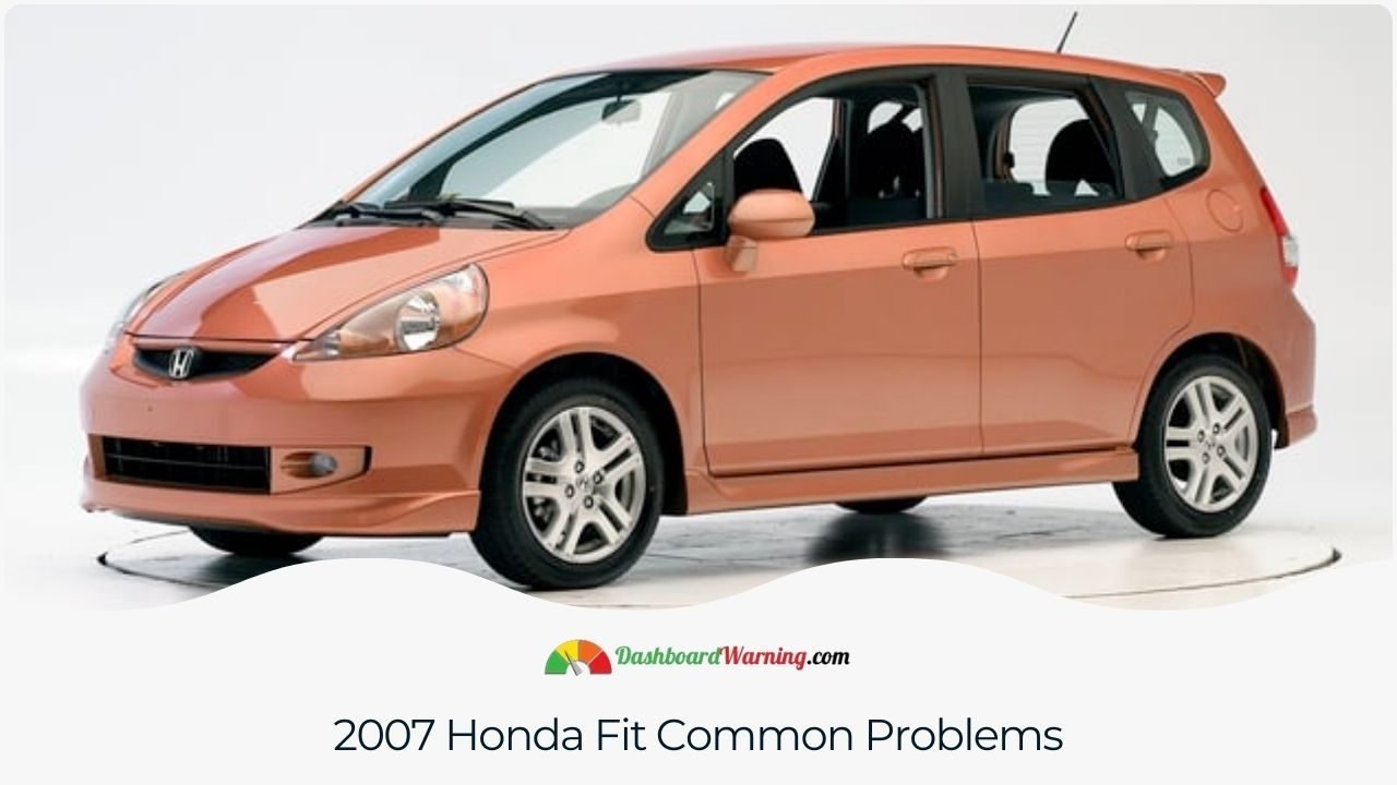 An overview of the most commonly reported problems in the 2007 Honda Fit.