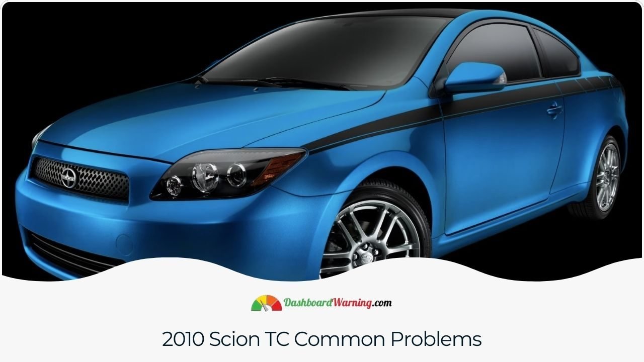 Insights into prevalent issues in the 2010 Scion TC.