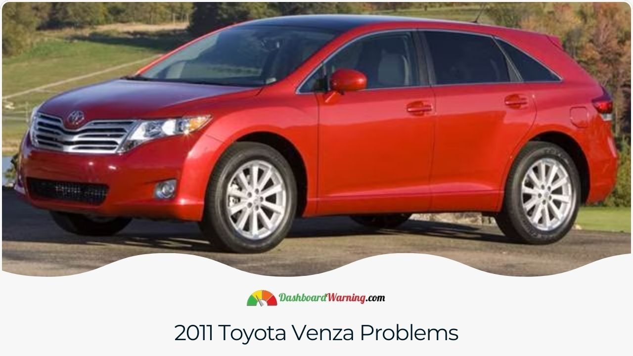 Toyota Venza Years to Avoid: Things to Know Before Buying Description of prevalent problems encountered in the 2011 model of the Toyota Venza.