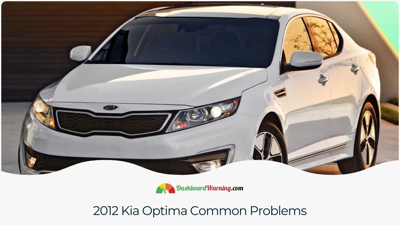 Kia Optima Years To Avoid - 5 Worst Years Summary of frequent problems encountered by owners of the 2012 Kia Optima.