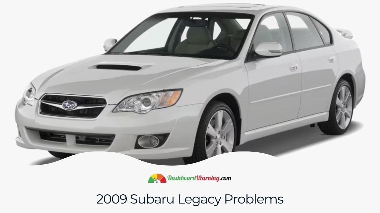 Subaru Legacy Years To Avoid - 5 Worst Years An image illustrating common mechanical issues of the 2009 Subaru Legacy.