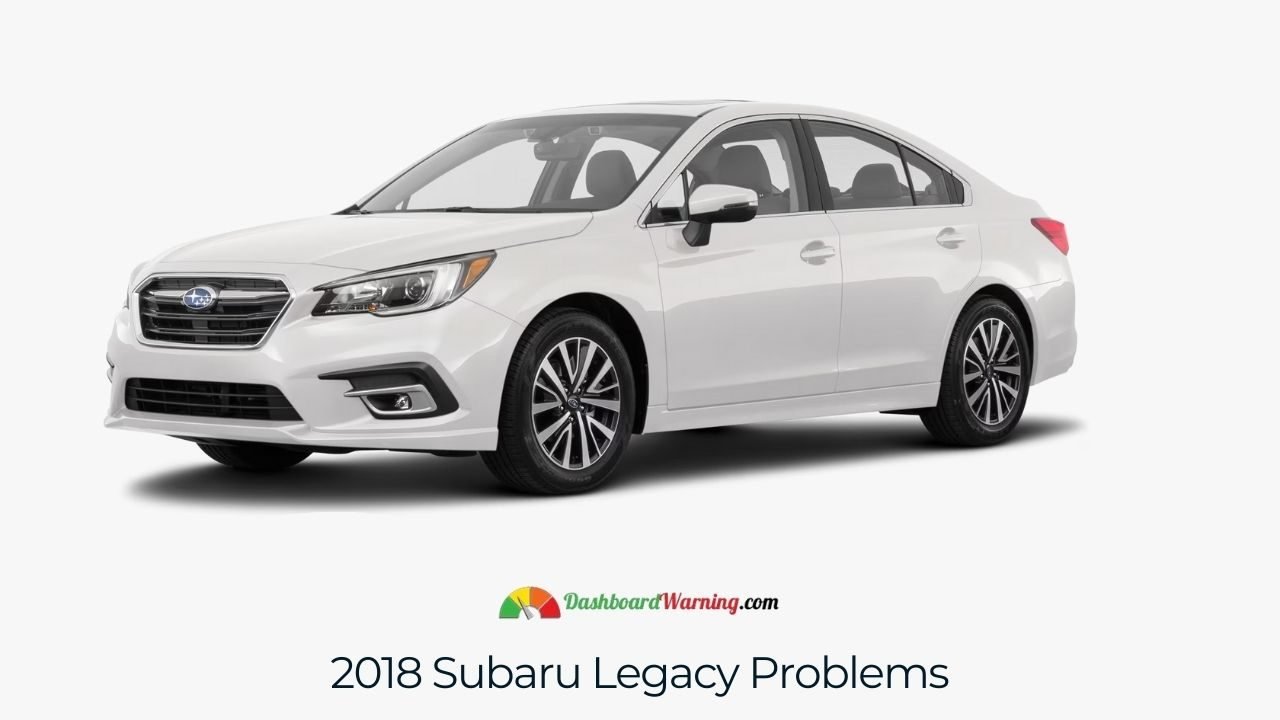 Subaru Legacy Years To Avoid - 5 Worst Years A list or diagram showcasing issues reported by owners of the 2018 Subaru Legacy.
