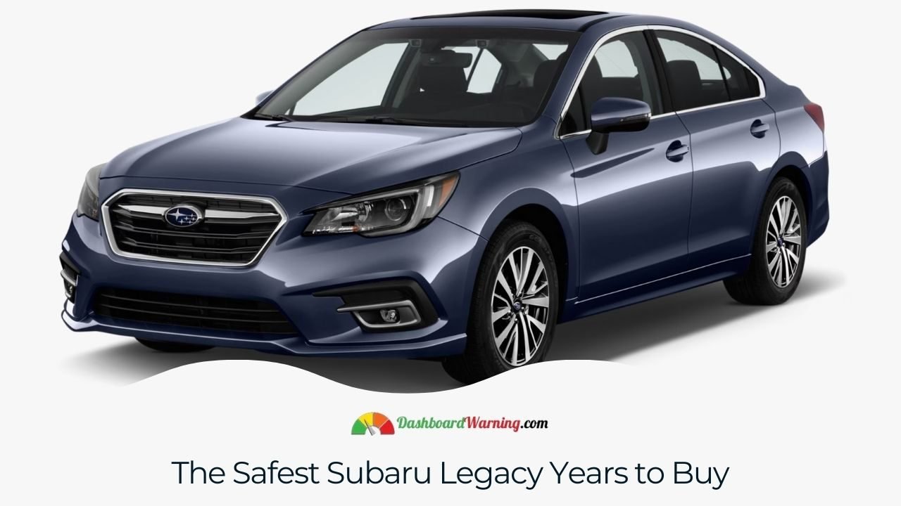 Subaru Legacy Years To Avoid - 5 Worst Years An overview image showcasing the Subaru Legacy models ranked by safety features and ratings.