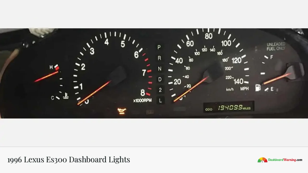 1996 Lexus Es300 Dashboard Lights