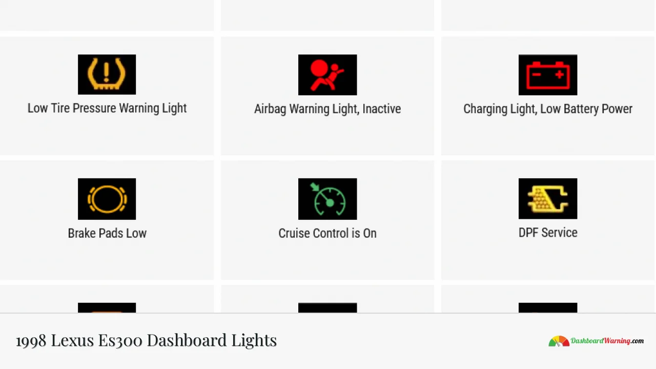 1998 Lexus Es300 Dashboard Lights