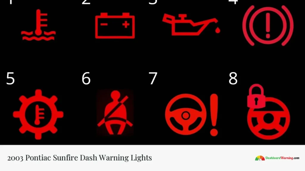 2003 Pontiac Sunfire Dash Warning Lights