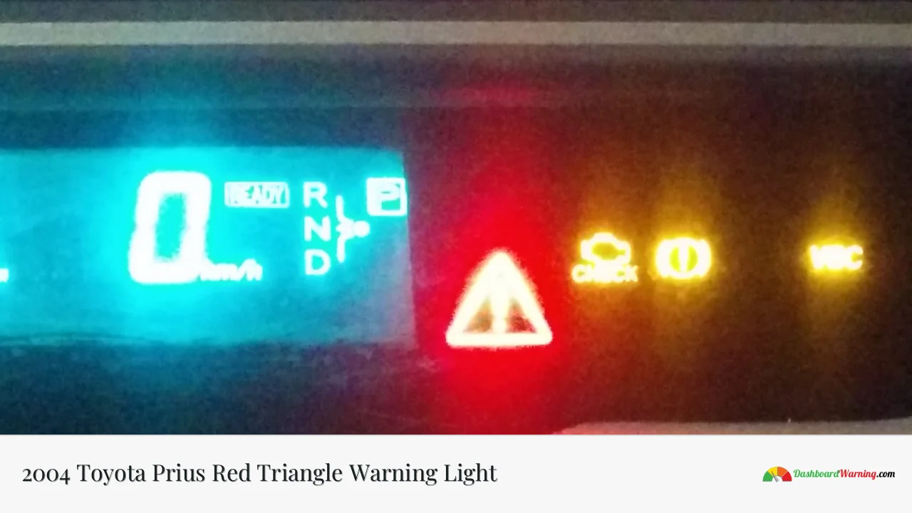 2004 Toyota Prius Red Triangle Warning Light