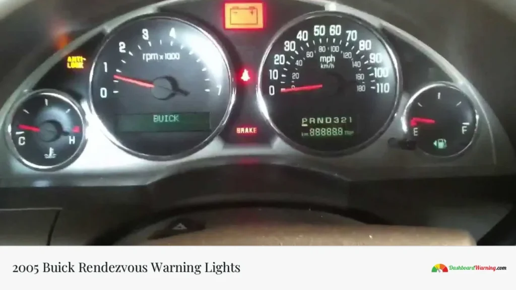 2005 Buick Rendezvous Warning Lights