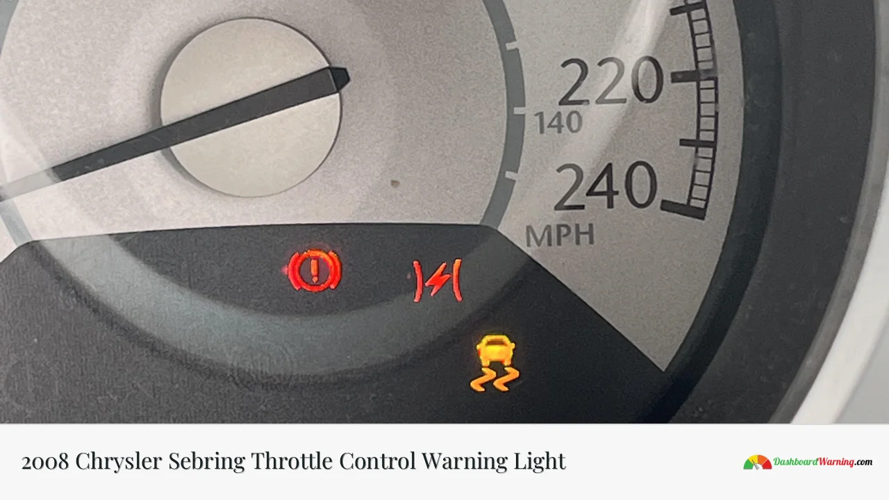 2008 Chrysler Sebring Throttle Control Warning Light