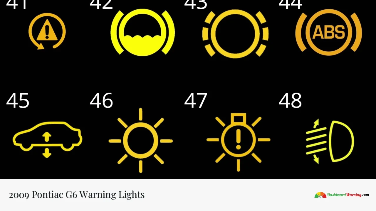 2009 Pontiac G6 Warning Lights