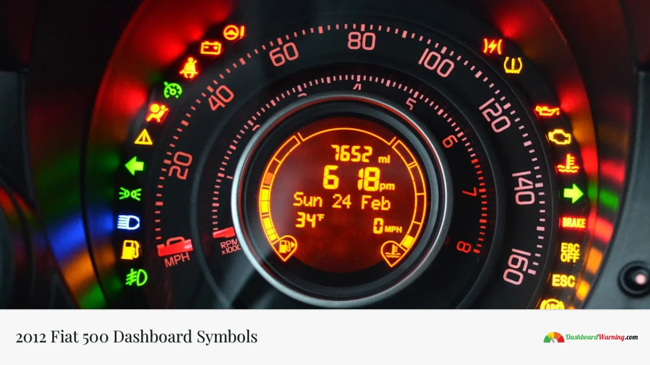 2012 Fiat 500 Dashboard Symbols