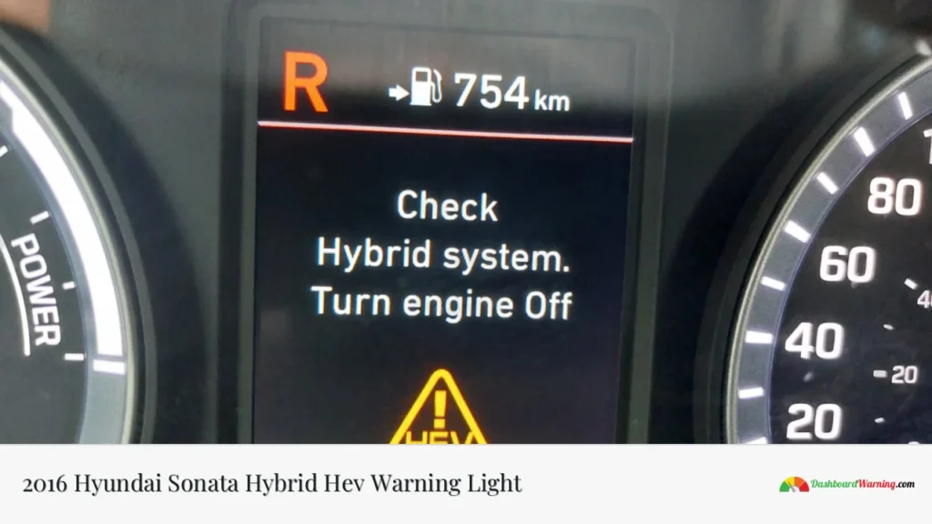 2016 Hyundai Sonata Hybrid Hev Warning Light