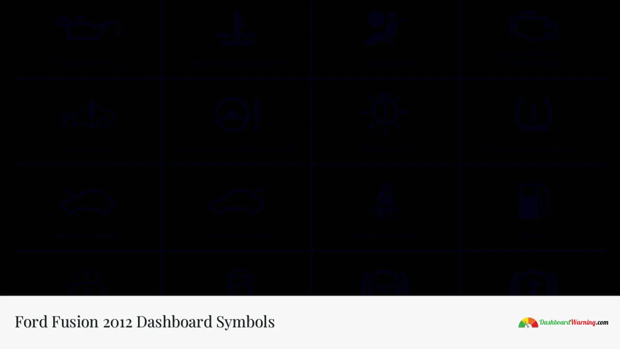 Ford Fusion 2012 Dashboard Symbols